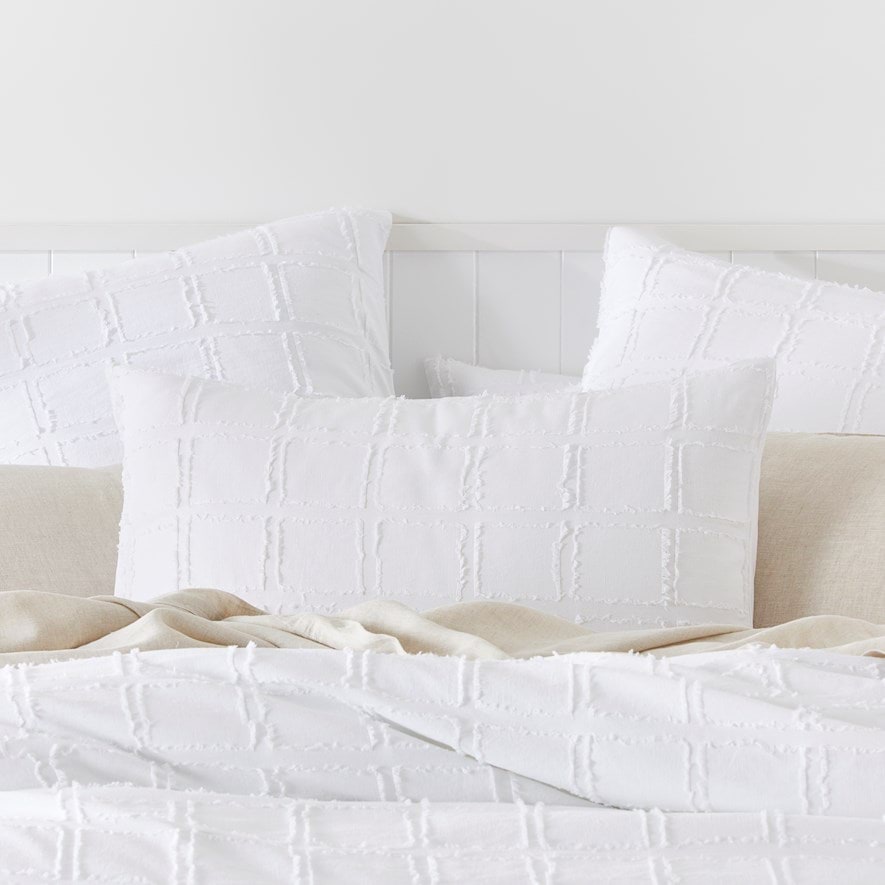 Pasquale White Linen Cotton Quilt Cover Separates Adairs