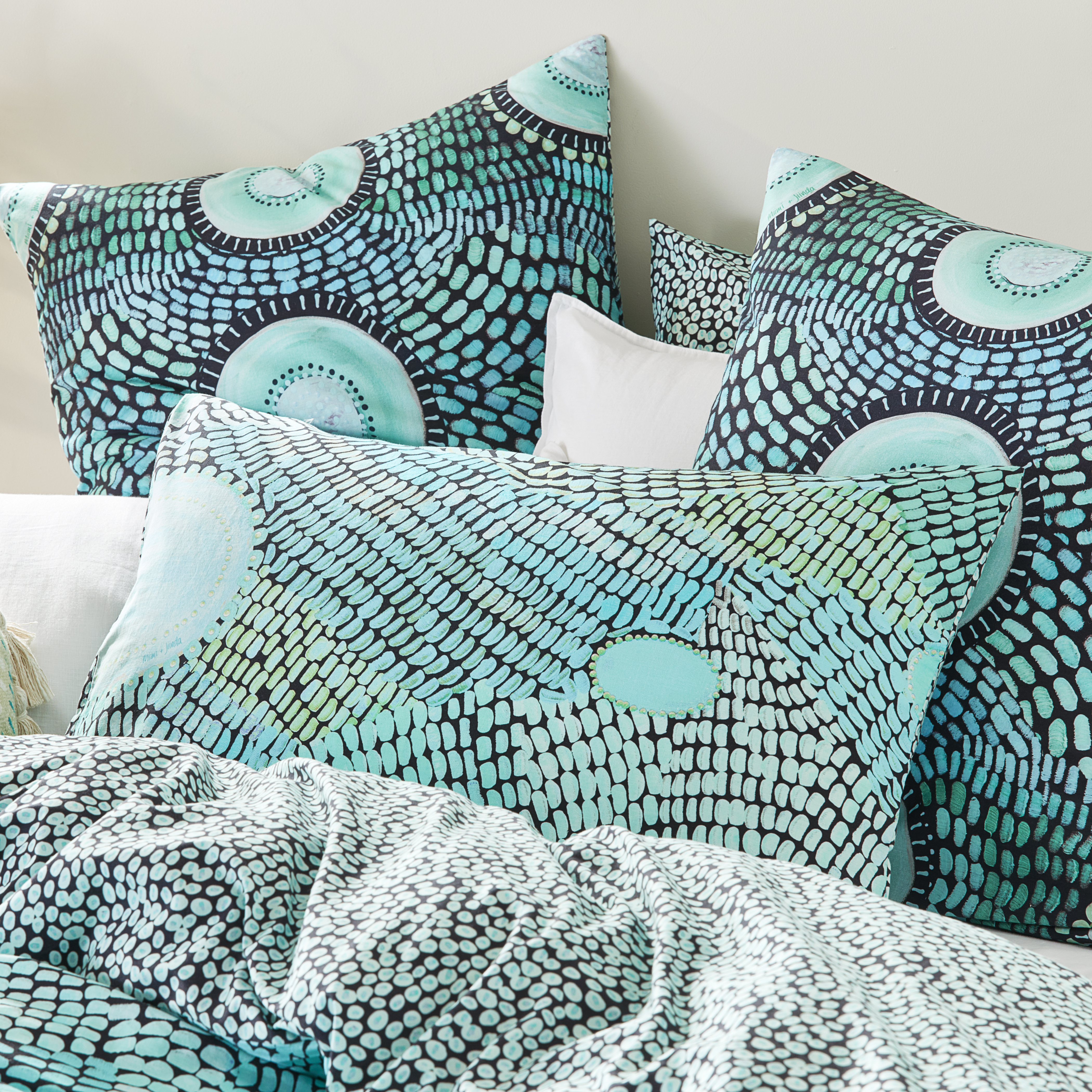 Miimi + Jiinda Lowanna Aqua Quilt Cover Set Adairs