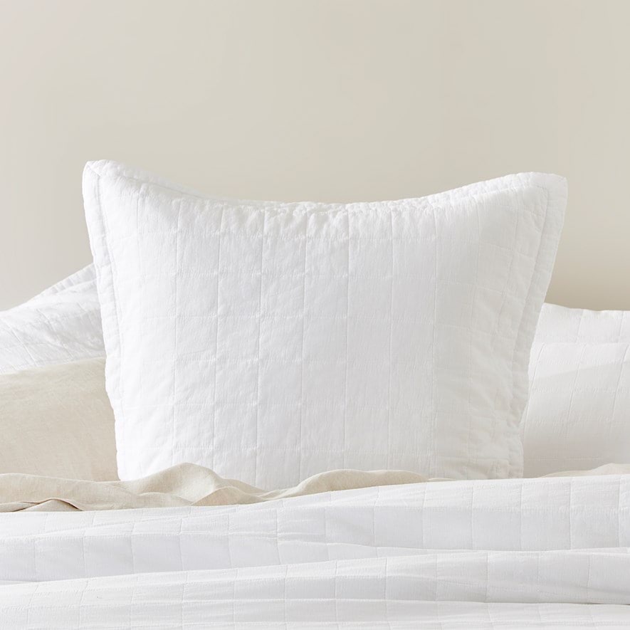 Mosman White Quilted Quilt Cover Separates Adairs