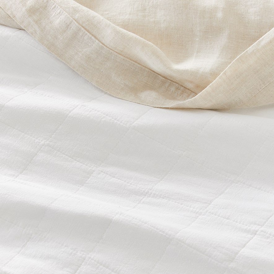 Mosman White Quilted Quilt Cover Separates Adairs