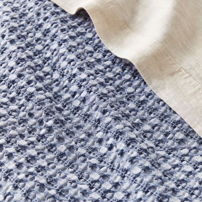 Ren Waffle Azure Blue Quilt Cover Separates Adairs