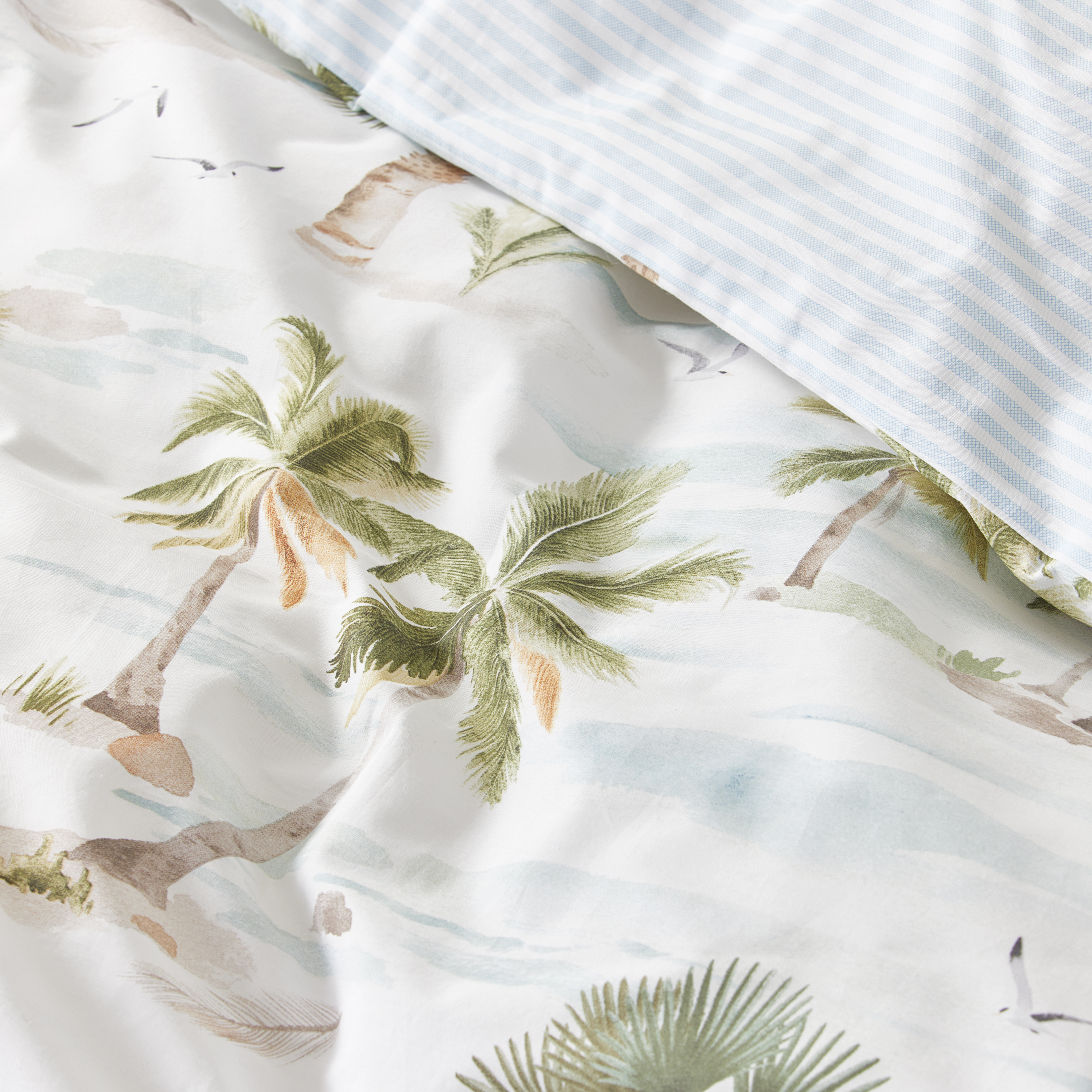 Moana Palm White Quilt Cover Set + Separates Adairs