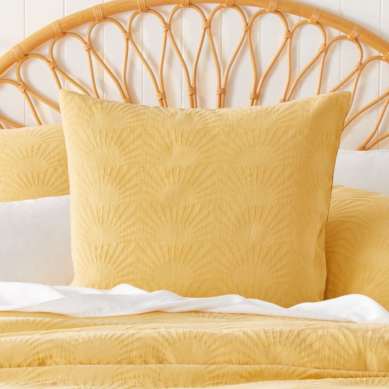 Sunray Yellow Matelasse Pillowcases Adairs