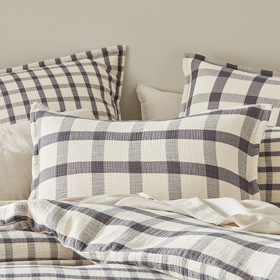 Chelsea Check Charcoal Pillowcases