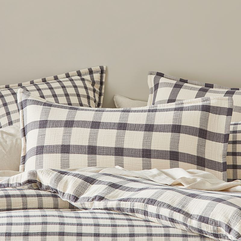 Chelsea Check Charcoal Quilt Cover Separates