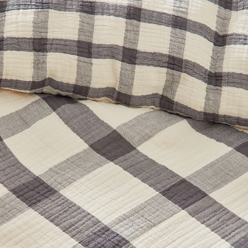 Chelsea Check Charcoal Quilt Cover Separates