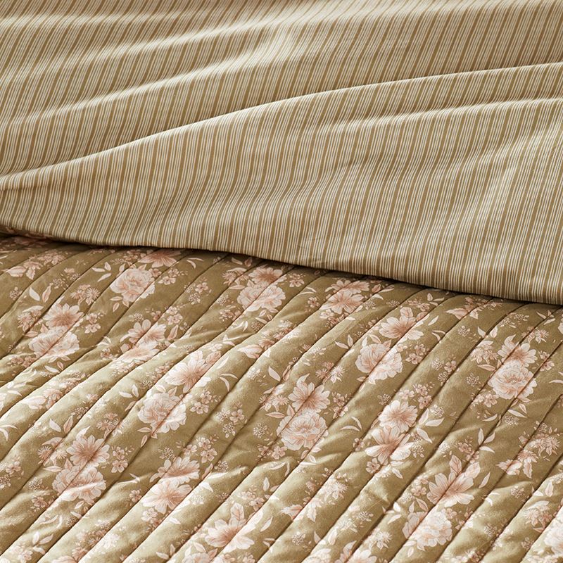 Vintage Rose Olive Quilted Quilt Cover Separates