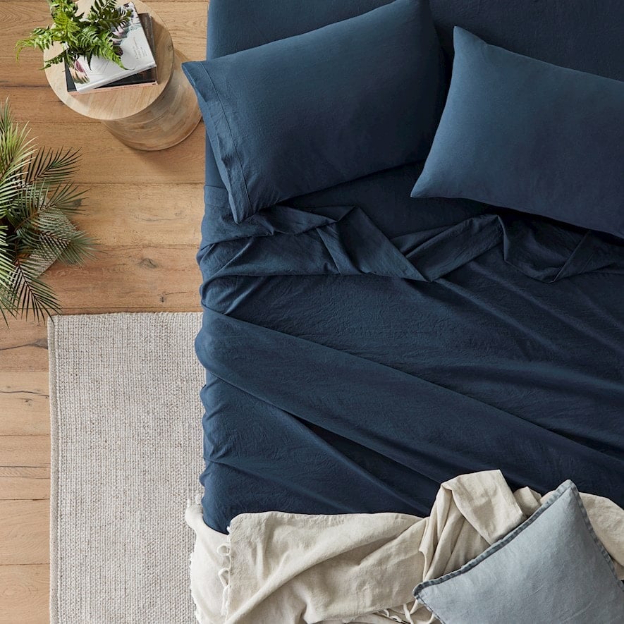 Microplush Navy Sheet Set Adairs
