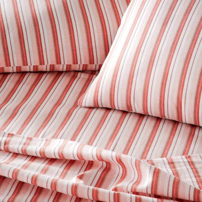 Rose Stripe Cotton Yarn Dyed Sheet Set