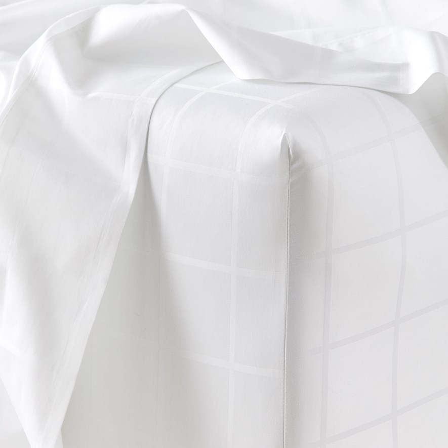 Worlds Softest Cotton Sheets Worlds Softest Cotton White Grid Sheet Set Adairs