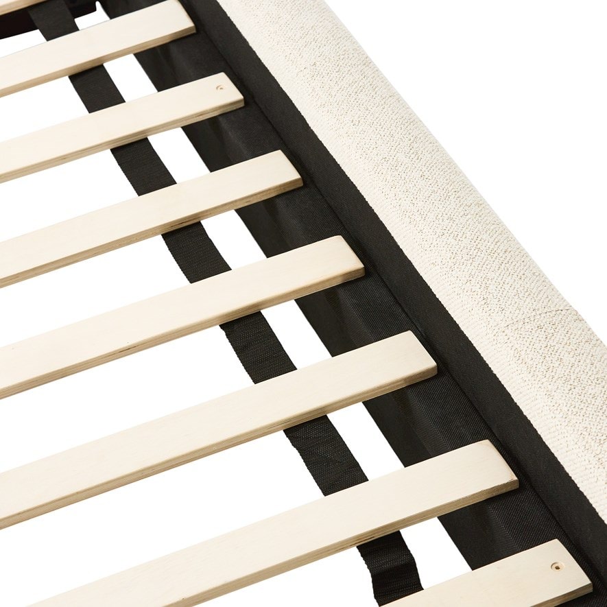 Hamina Pearl Boucle Full Bed Furniture Adairs