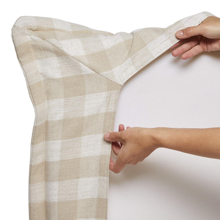 Stockholm Natural Check Bedhead Slip Cover Adairs