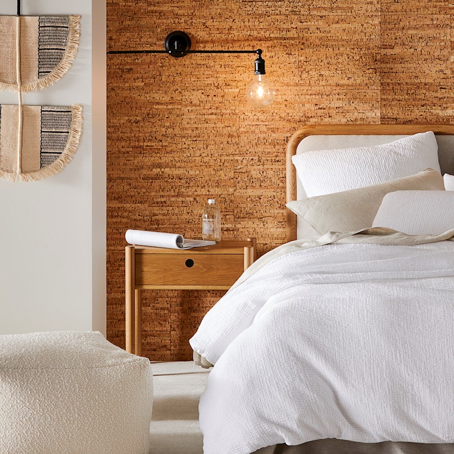 Mackay Oak Bedside Table Adairs