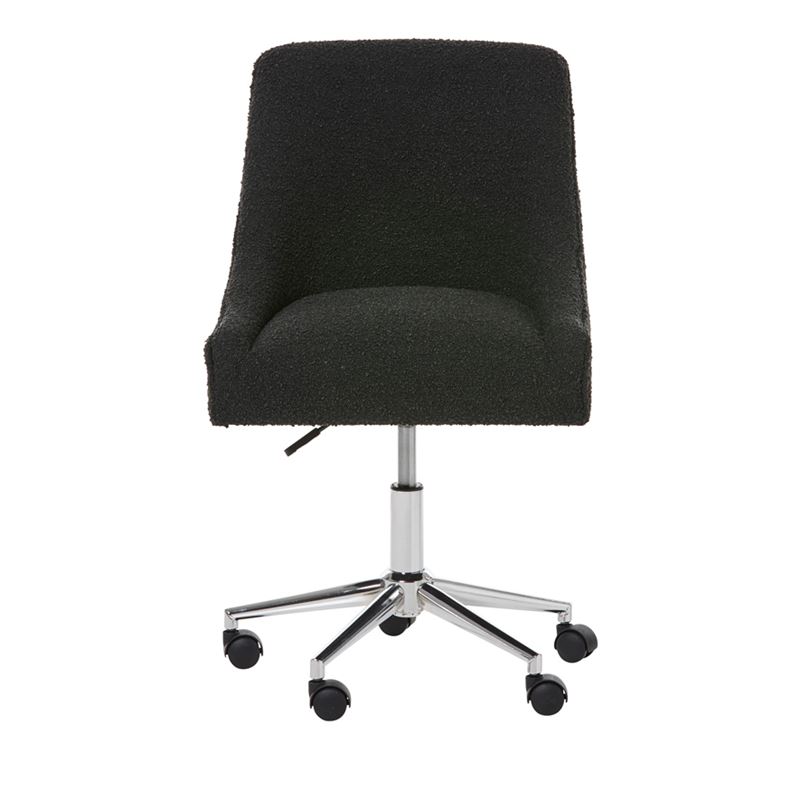 Neville Black Boucle Desk Chair