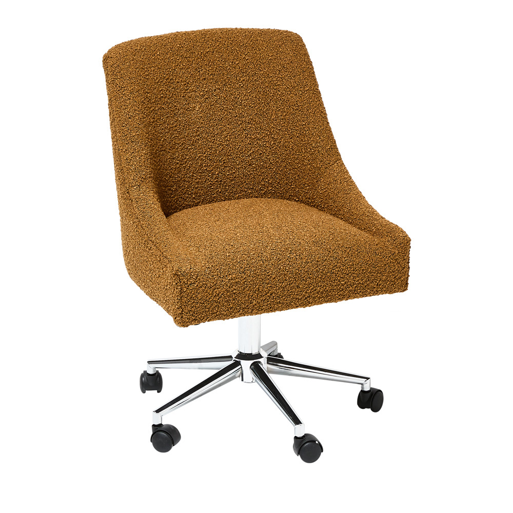 Neville Cedar Boucle Desk Chair Adairs