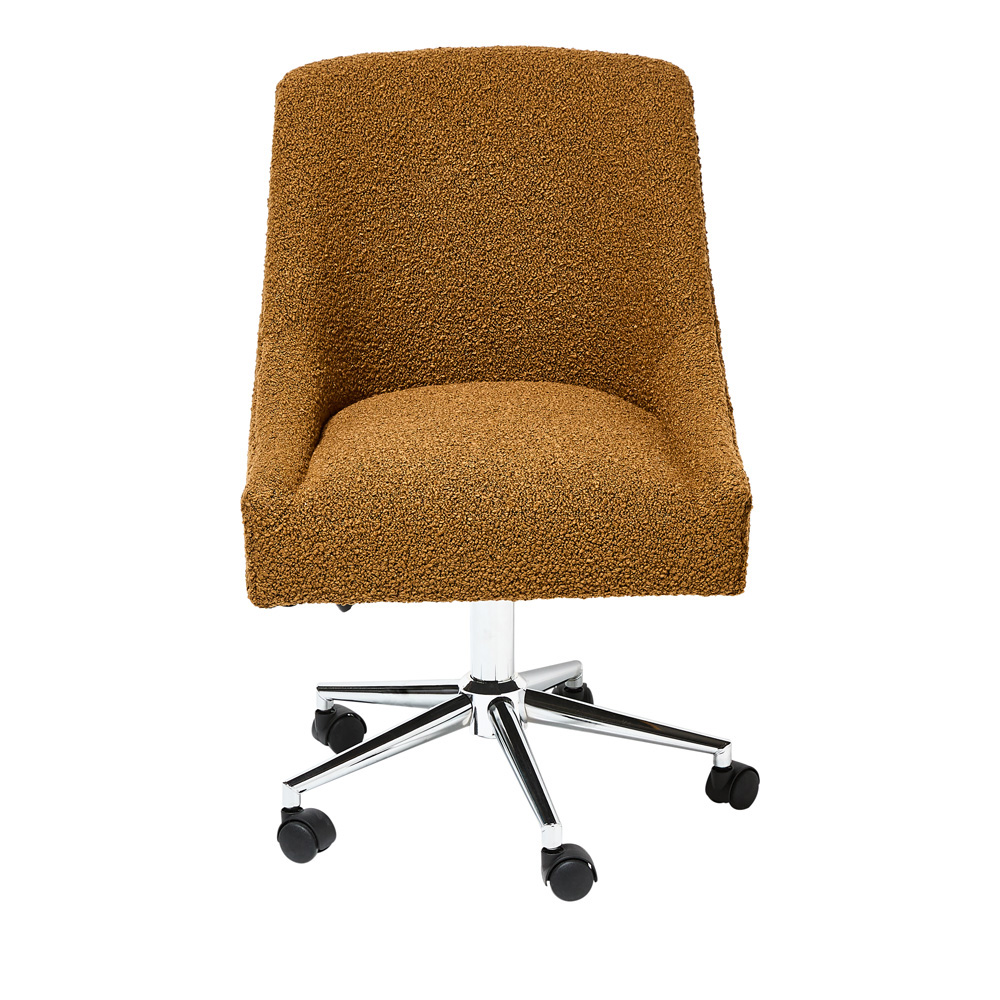 Neville Cedar Boucle Desk Chair Adairs