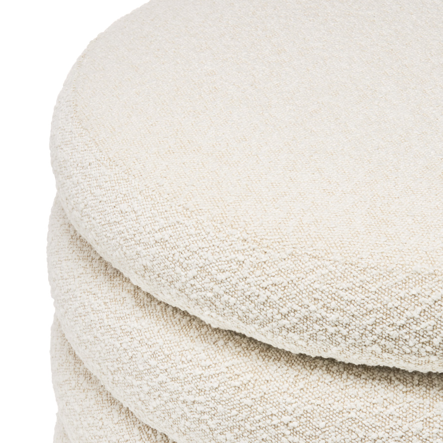 Memphis Cream Boucle Large Storage Ottoman Adairs