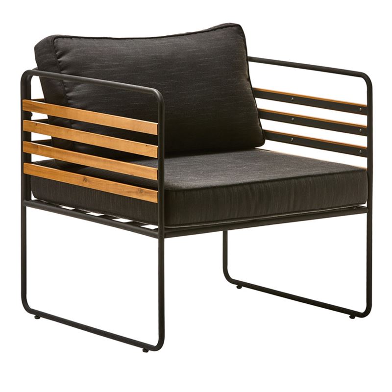 | Torino Furniture | Outdoor & Charcoal Metal 1 Black Adairs Seater Chair