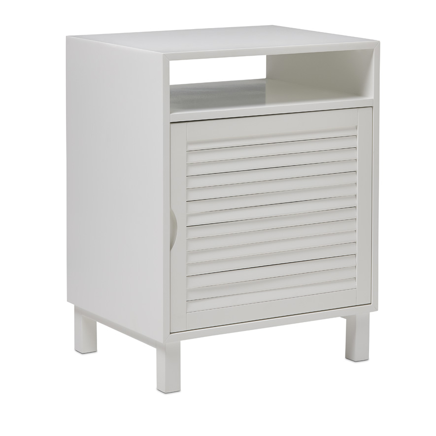 Plantation White Bedside Table Adairs
