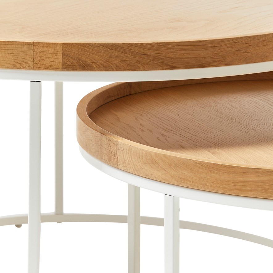 Salvador White & Natural Nesting Coffee Table Adairs