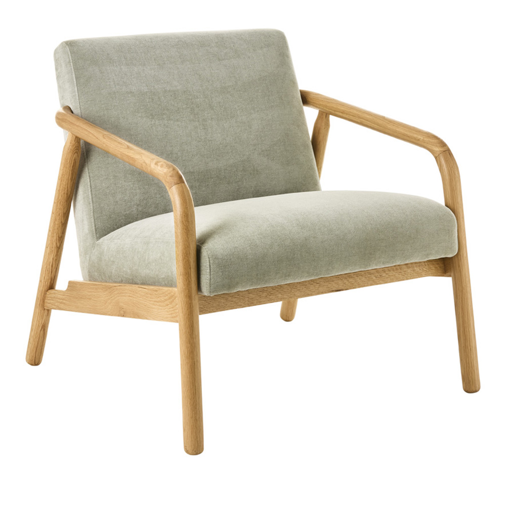 Mackay Oak & Mineral Lounge Chair Adairs