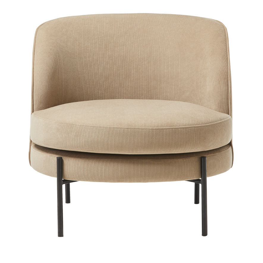 Alfie Taupe Corduroy Chair Adairs