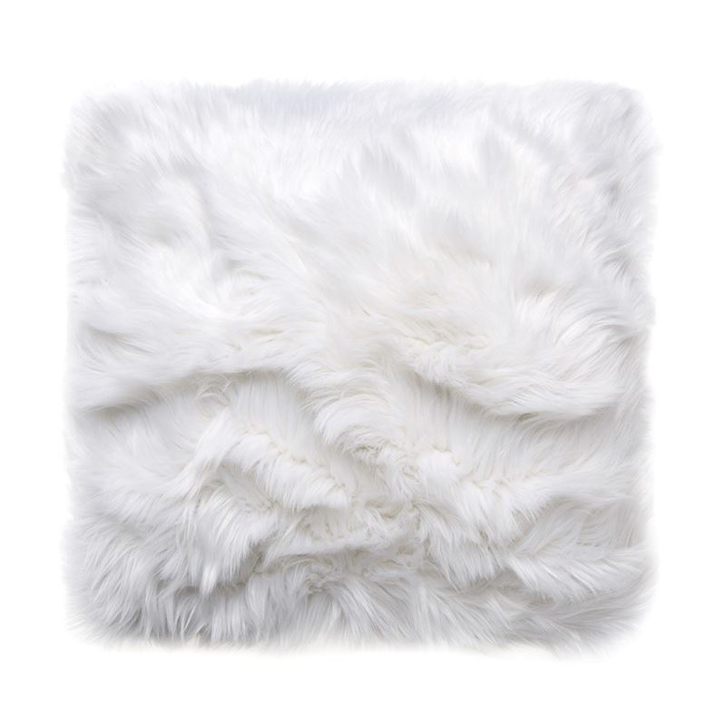 Alpine Fur Bright White Cushion
