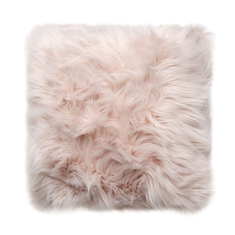Home Republic Alpine Fur Dusty Pink Cushion Adairs