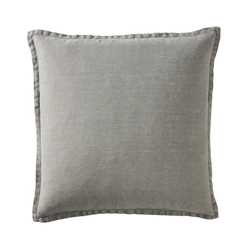 Belgian Mid Grey Vintage Washed Linen Cushion