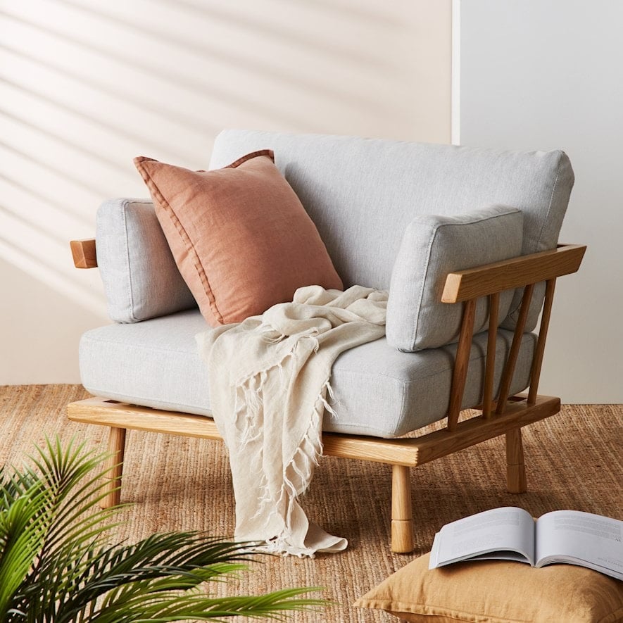 Belgian Desert Sand Vintage Washed Linen Cushion Adairs