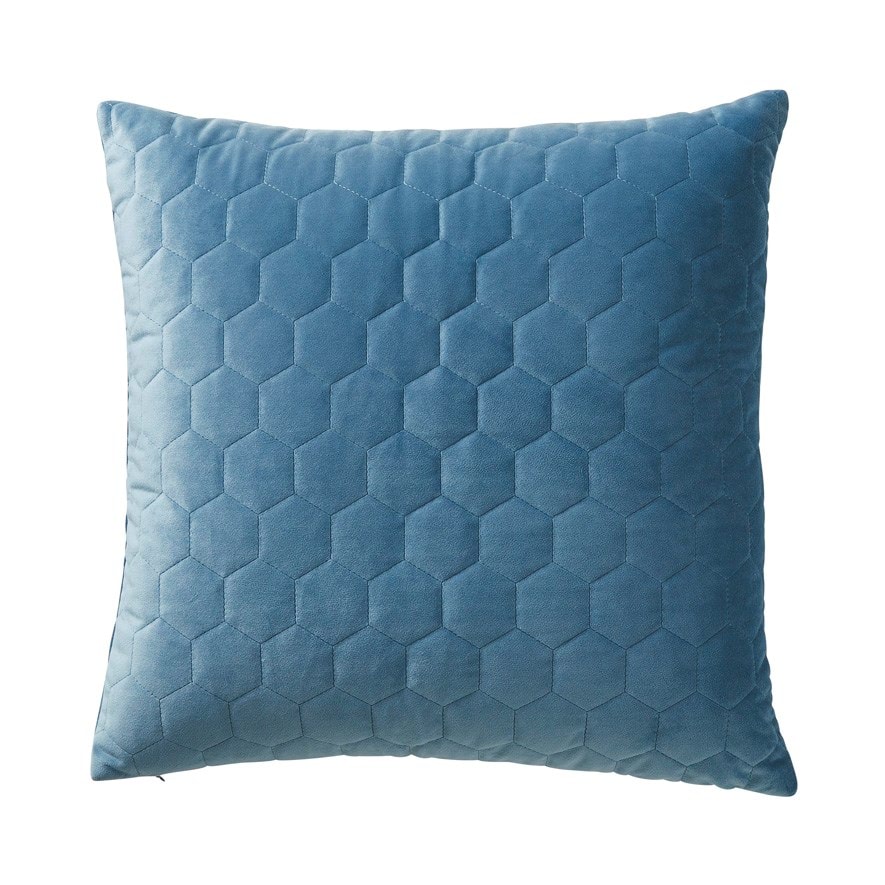Munro Blue Velvet Cushion | Adairs