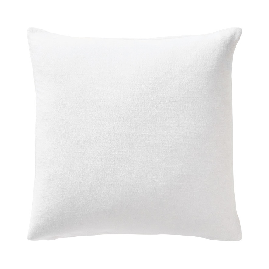 Iris White Linen Cotton Cushion Adairs