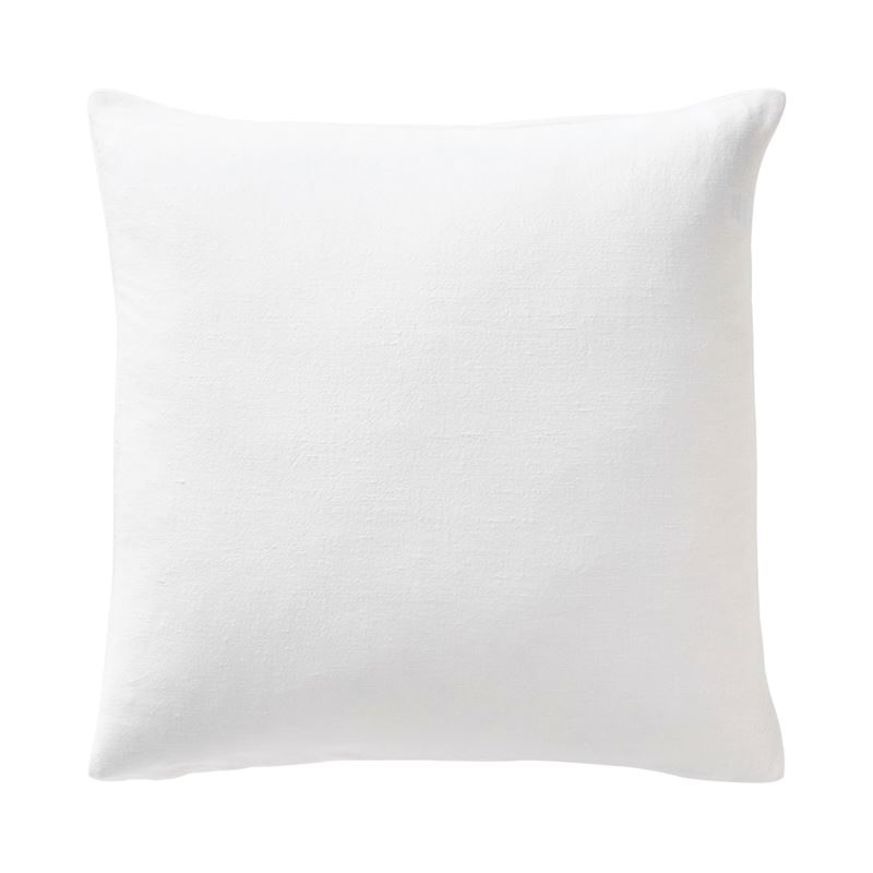 Iris White Linen Cotton Cushion | Adairs