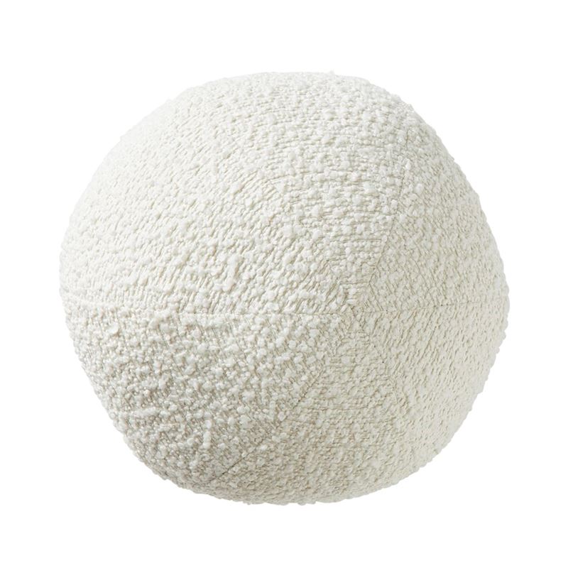 Boucle White Ball Cushion