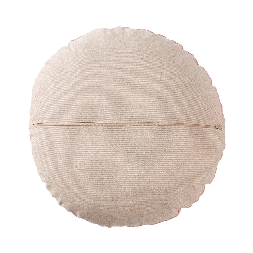 Bombay Misty Pink Round Velvet Cushion Adairs