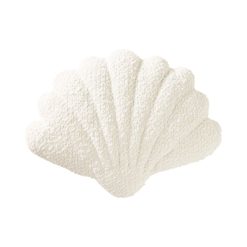Shell White Boucle Cushion