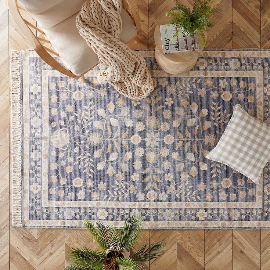 Cardiff Midnight Floral Rug Adairs