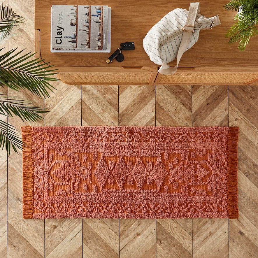 Arlo Orange & Rose Rug Runner | Adairs