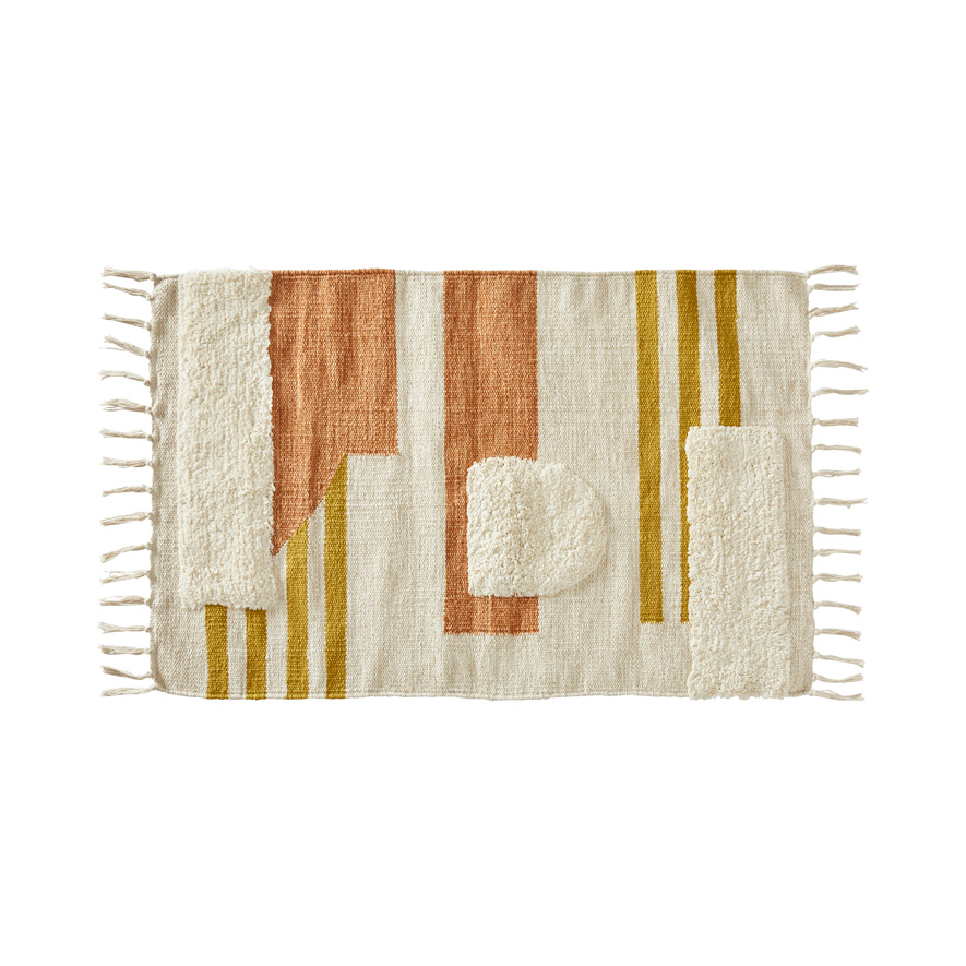 Munica Natural Rust & Mustard Indoor Mat Adairs
