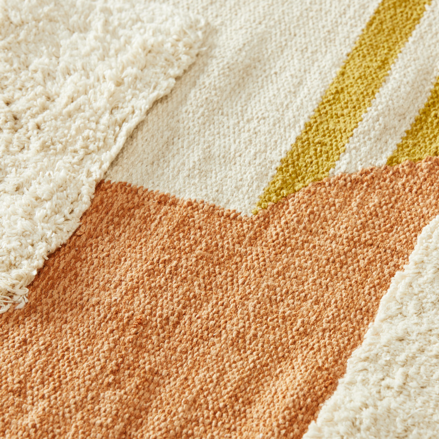 Munica Natural Rust & Mustard Rug Runner | Adairs