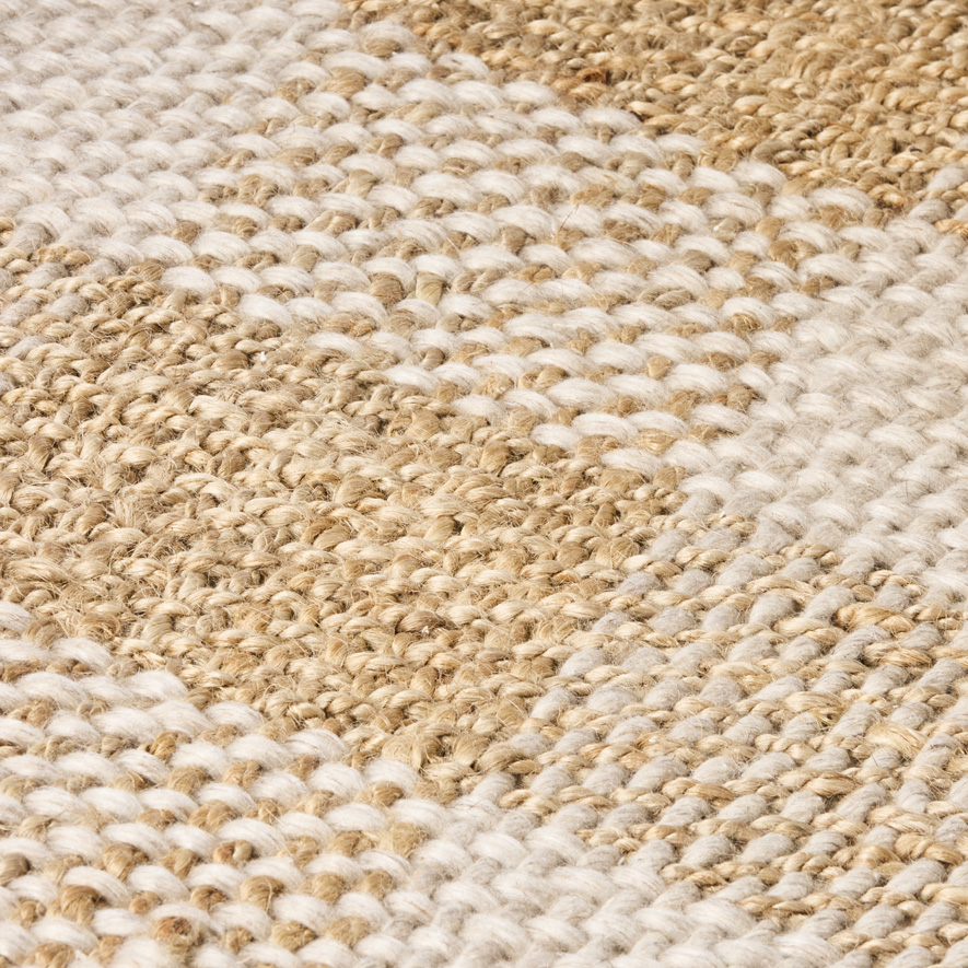 Enzo Natural & Jute Check Rug Adairs