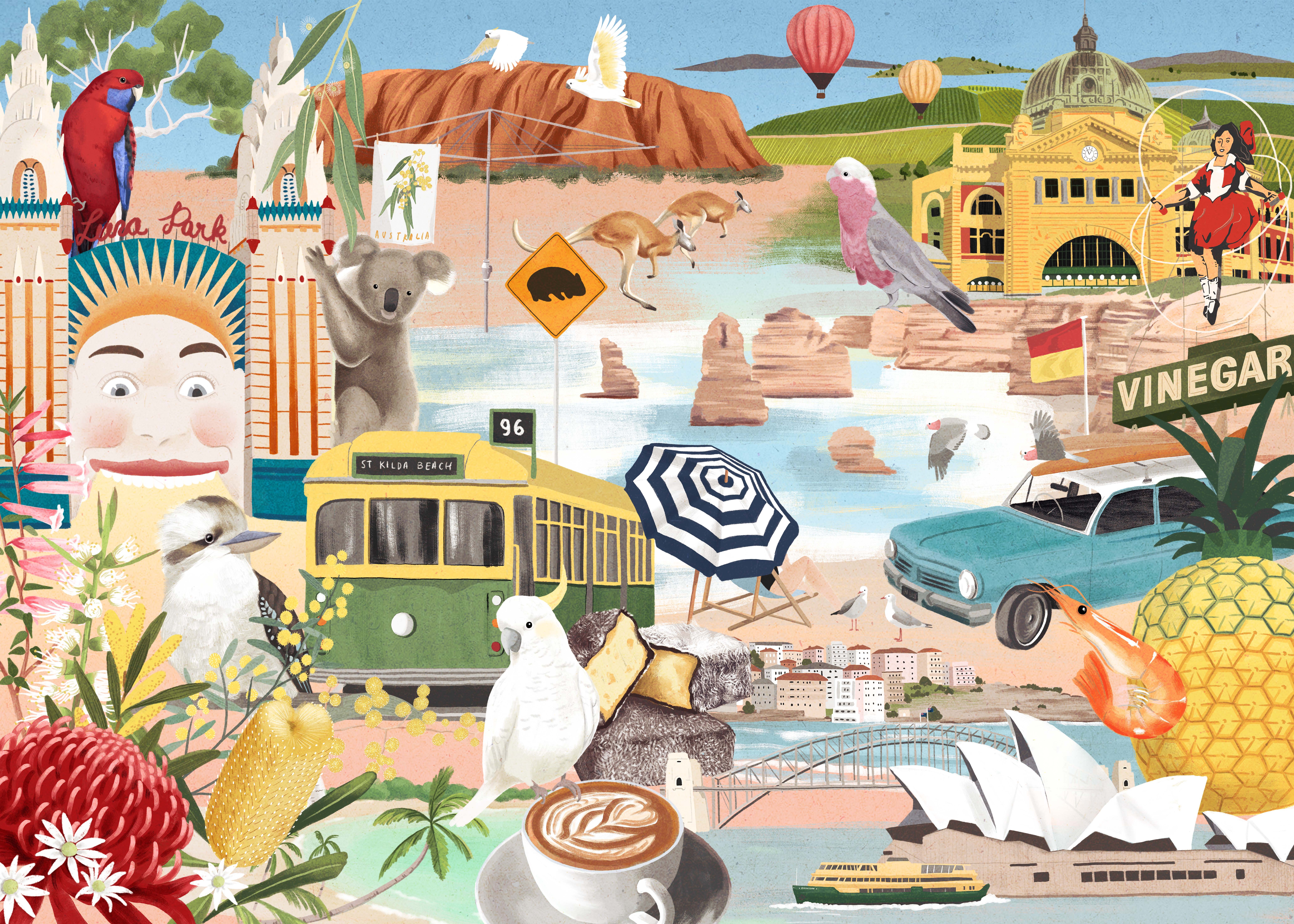 【希少品】Australian Paintings Jigsaw Book 希少品】Australian Paintings Jigsaw Book オーストラリア絵画