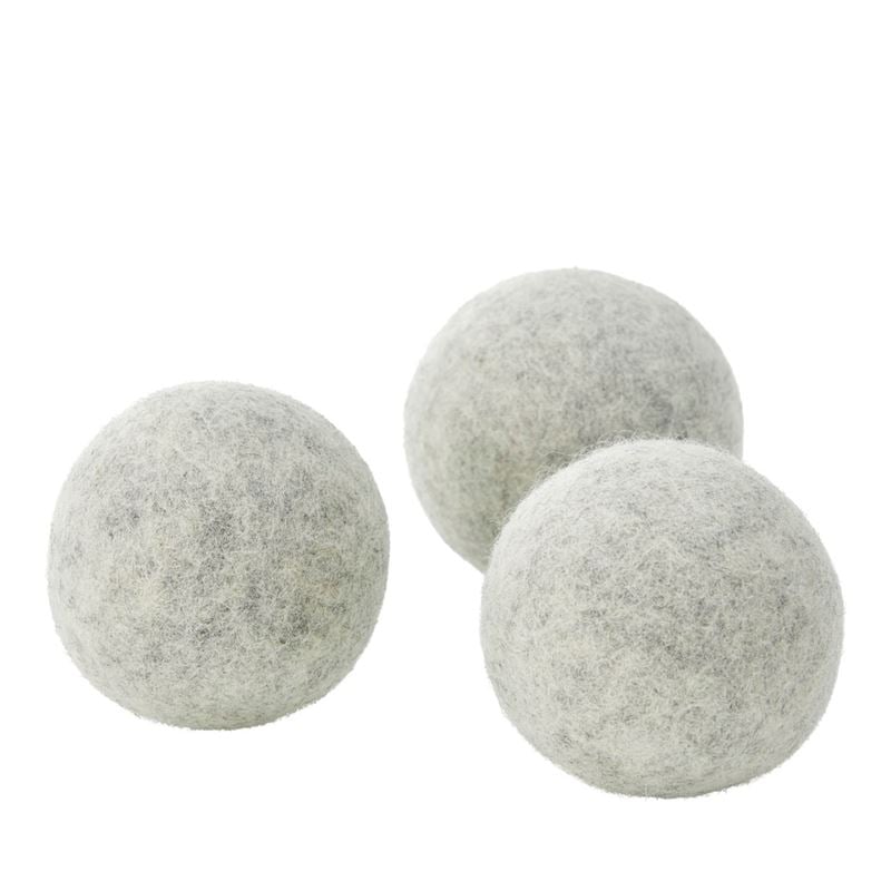 Wool  Light Grey Marle Drying Balls Set of 3