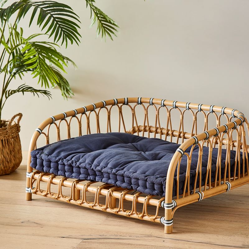 Oasis Navy Dog Bed Cushion