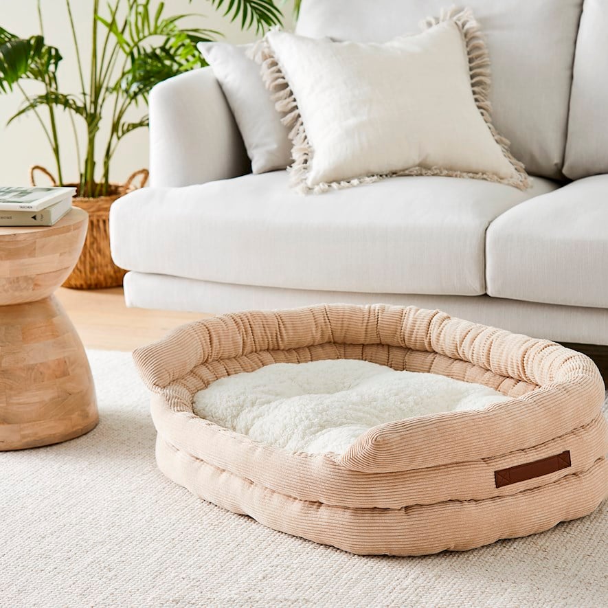Ziggy Biscuit Corduroy Pet Bed Adairs