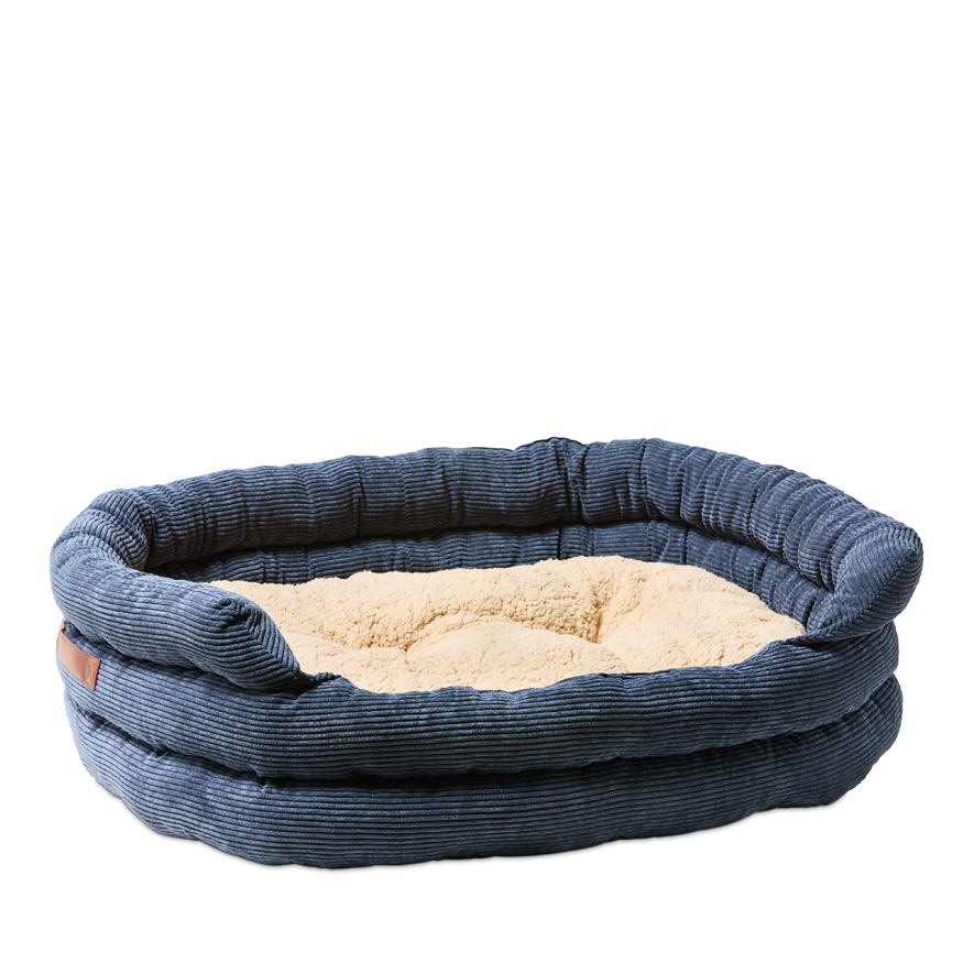 Fetch Ziggy Corduroy Navy Pet Bed Adairs