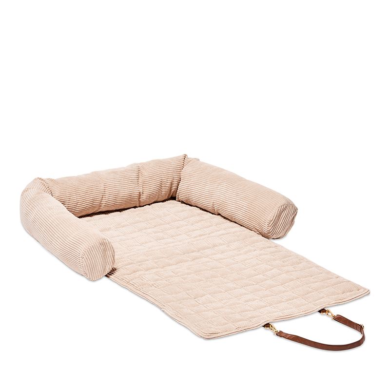 Maisy Biscuit Corduroy Fold-Out Pet Bed