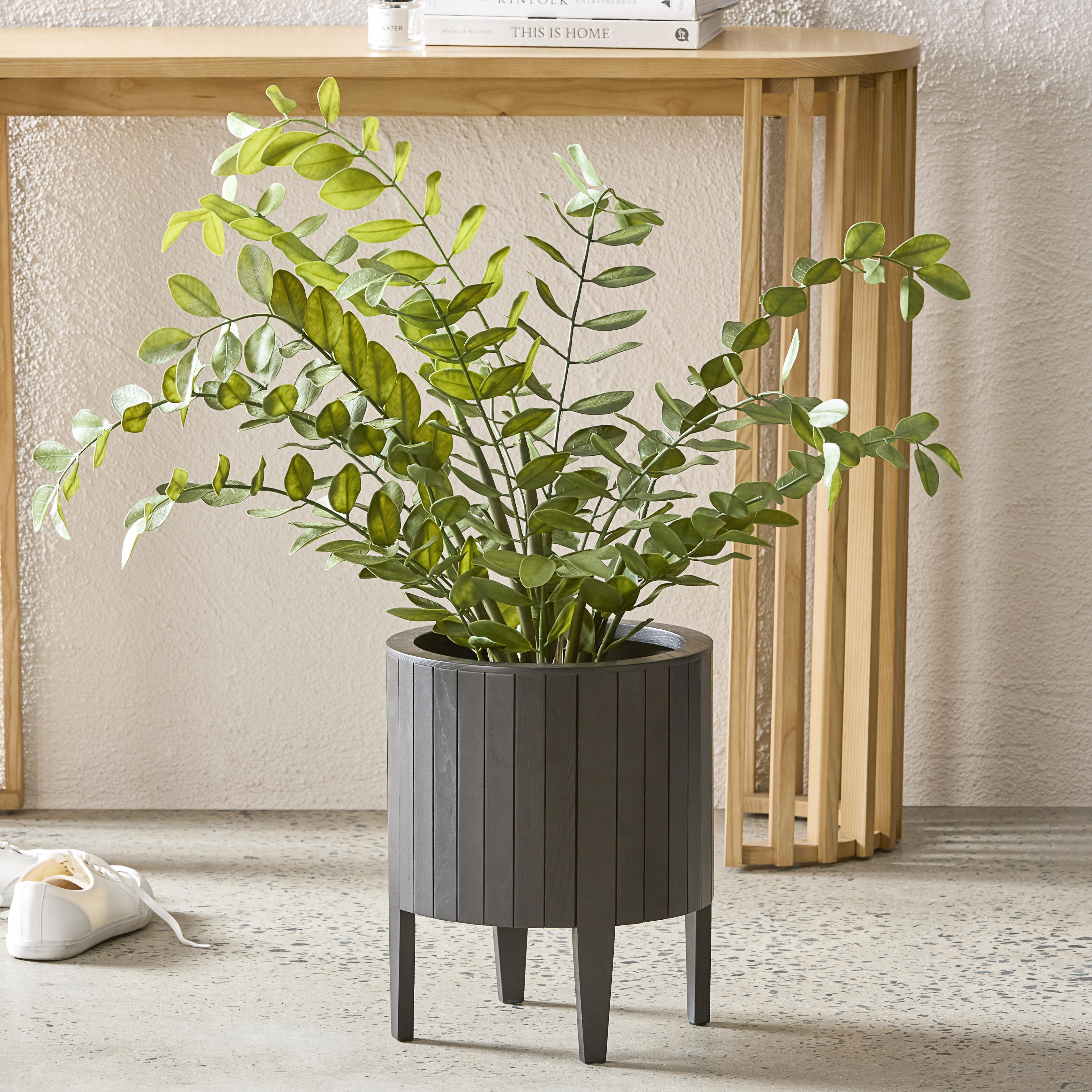 Mark Tuckey Black Panelled Plant Stand Adairs
