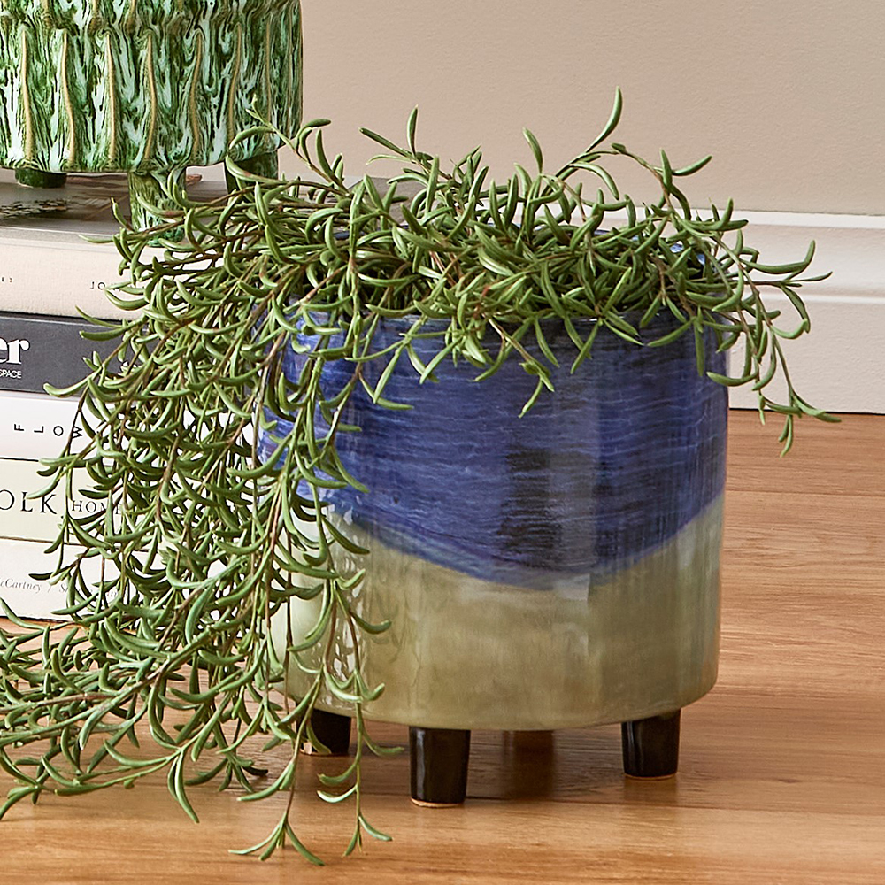 Stormy Skies Reactive Blue Green Pot Adairs