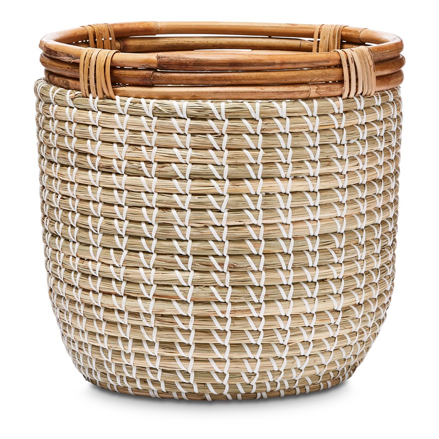 Timaru Natural & White Basket Adairs